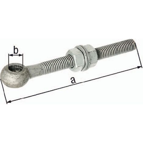 Perno de ojo M16 L.130mm 16mm galv. GAH