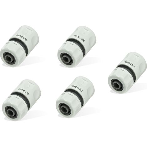 5 Stück PVC Steckkupplung 1/2 Zoll 13mm Schlauchkupplung (1/4)