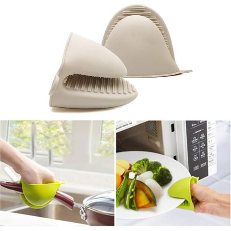 Gant de Cuisine épais en Silicone résistant à la Chaleur pour la Cuisson, la Cuisson, Les barbecues et Les grillades (Abricot) (1/5)