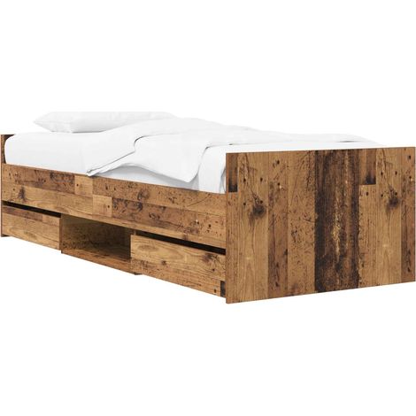 Estructura de cama Madera envejecida Madera de ingeniería vidaXL (1/5)