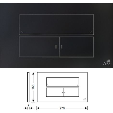 Placca Di Comando Idea Blu TODINI - Azionamento Meccanico - Per Cassette Della Linea IDEA BLU Abs Alta Resistenza - Nero Soft (1/2)