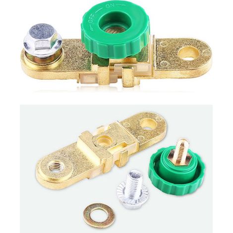 Coupe-circuit pour batterie voiture à tête verte - interrupteur de déconnexion rapide (1/5)