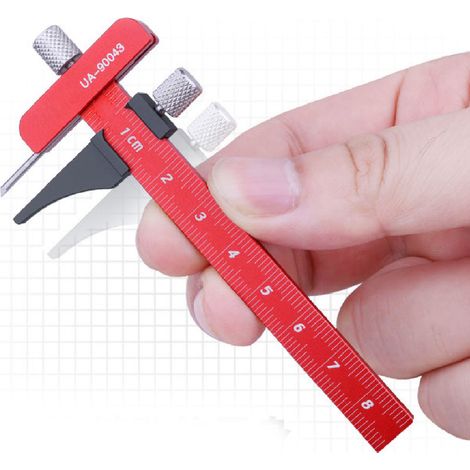 Schiebe-T-Lineal, Messschieber aus Aluminiumlegierung, Anreißwerkzeug für die Holzbearbeitung, Präzisionsmessung. (1/5)