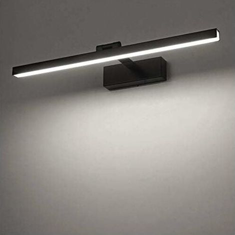 Applique murale pour miroir de salle de bain, lumière blanche froide 6000K, 12W, LED, éclairage moderne d'intérieur, lumière noire, 1000 lumens, 50 cm (1/4)