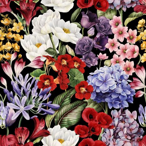 Tela decorativa para exteriores Oxford - motivo de coloridas flores silvestres I DR206 (1/5)
