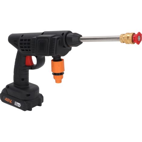 Nettoyeur haute pression sans fil portable, batterie lithium-ion, pour le nettoyage et l'arrosage de votre voiture (100-240 V, prise européenne). (1/5)