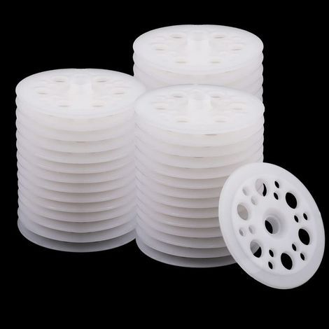 Lot de 100 rondelles plates en polypropylène 45mm – Résistantes aux chocs – Pour fixation panneaux isolants – Bonne isolation thermique - 100pcs (1/5)