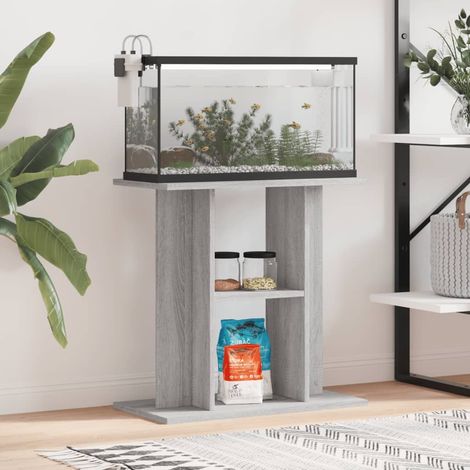 Meuble Support Gris Aquariums 60 X 30 cm. 1 étagère Support solide et stable pour aquariums (1/5)