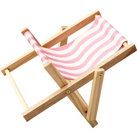 Support de téléphone portable en bois, style chaise longue de plage, pour libérer vos mains. Accessoire photo décoratif, modèle A, 10 x 12 x 12 cm. (1/5)
