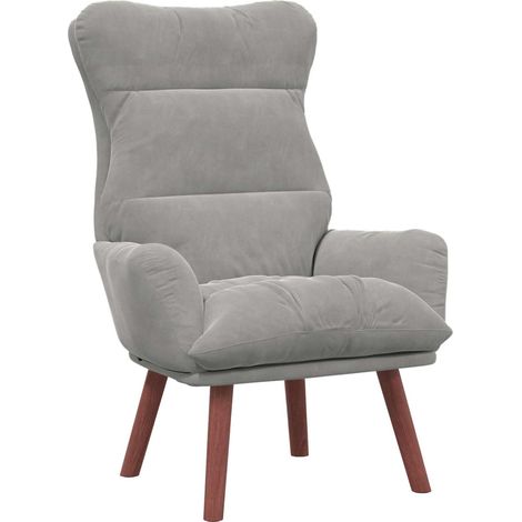Fauteuil relax  Fauteuil Gris clair 69 x 74 x 93 cm Velours (1/5)