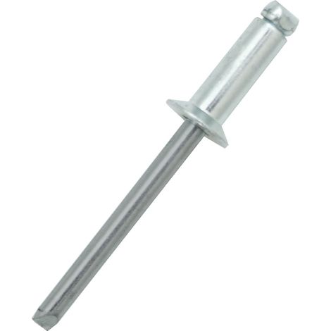 Rivet Aluminium Argent longueur 18mm diamètre 4.8mm ( Prix pour Sachet de 50 )