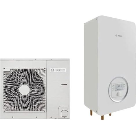 pompa di calore splittata aria-acqua reversibile bosch csh 3000i aw 6 ors da 6 kw r-40 + unità interna murale codice 7735252262