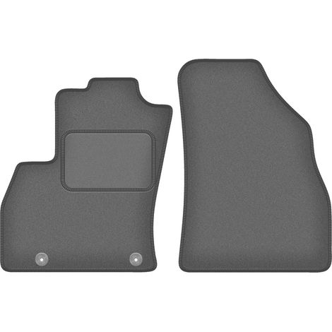 Tapis de voiture en velours graphite pour : Fiat Qubo combivan 2 places (2008-2020) (1/5)
