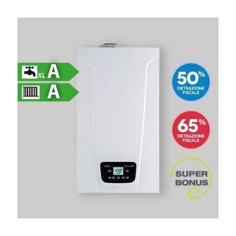 Caldaia murale a condensazione per riscaldamento e produzione di ACS - Baxi DUO TEC COMPACT E 28 (1/5)