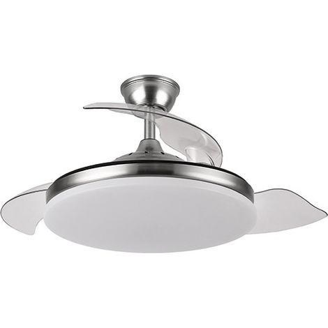 VENTILADOR TECHO CIERZO 4 ASP RETRACT PLATA