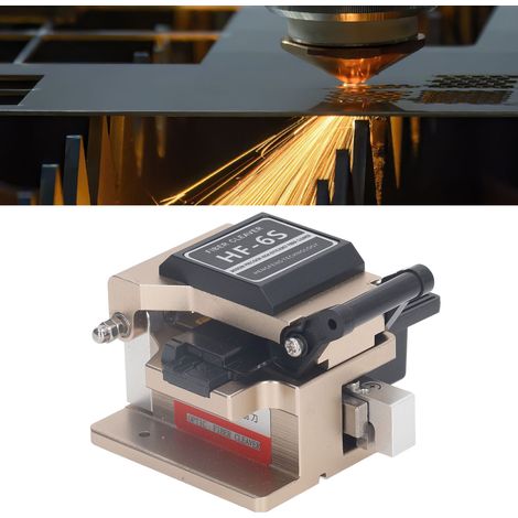 Coupe-fibres optiques haute précision HF-6S, porte-fibres 3 en 1, outil de coupe dédié pour épissure à chaud et à froid, pour câbles optiques, finition or (1/5)