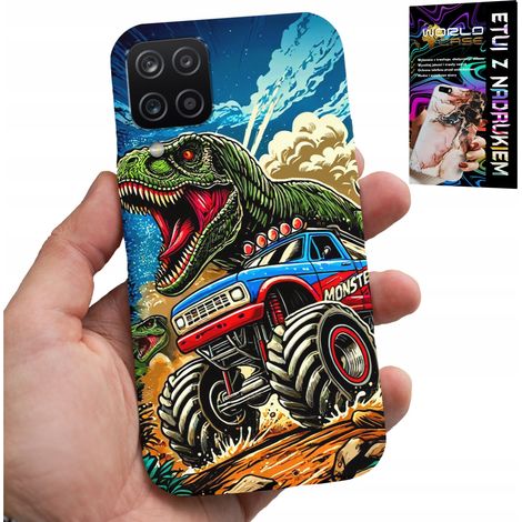 Custodia per Samsung Galaxy A22 5G - dinosauri e monster truck con motivi per bambini (1/5)