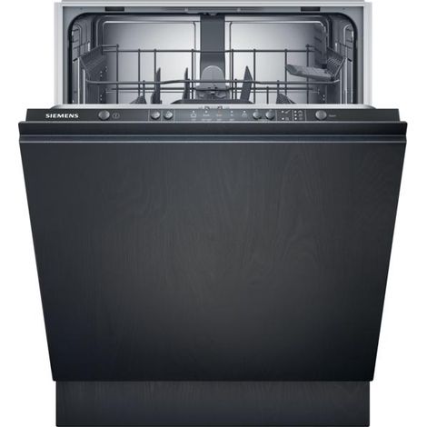 Siemens – Lave-vaisselle tout intégré 60 cm – 12 couverts – Classe énergétique E – Niveau sonore 48 dB – 5 programmes – Conso. eau 9.5L/cycle