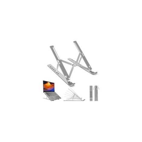 Support ordinateur portable réglable en alliage d'aluminium – Angles ajustables 20° à 45° – Surface antidérapante – Compatible 10-17 pouces (1/5)
