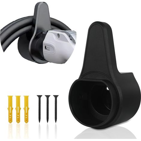Support pour Chargeur EV de Type 2, Organiseur de Câble de Charge Mural pour Véhicules Électrique avec Prises de Type 2, Accessoire de Station Recharge (1/4)