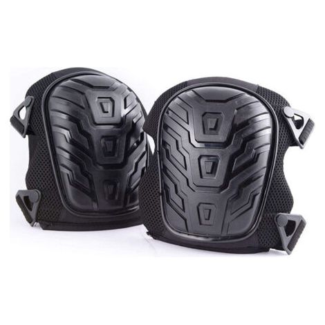 Genouillères professionnelles, Rembourrage en mousse ultra résistante, Coussin en gel confortable, Clips de fixation faciles à ajuster, Noir, 1 paire (1/5)