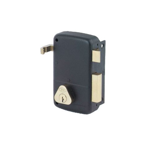 Serrure électrique à tirage CISA – Cylindre laiton Ø 25mm – Compatible C2000 – 3 clés – Pour portes en bois dur