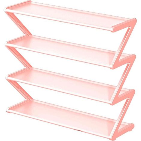 Étagère à chaussures simple à 4 niveaux, autoportante, grande capacité, idéale pour dortoir ou maison. (1/5)