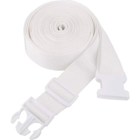 Sangle de fixation blanche pour lit simple permettant de transformer un lit simple en lit king/queen, sangle de 10 mètres de long avec boucles réglables (1/5)