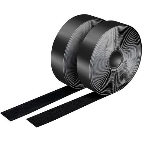 LogiLink Klettband Set 2 Teile 25 mm x 5 m schwarz