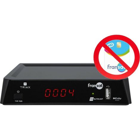 RECEPTEUR SATELLITE THR 7620 FRANSAT (EUTELSAT 5° OUEST) SANS CARTE FRANSAT