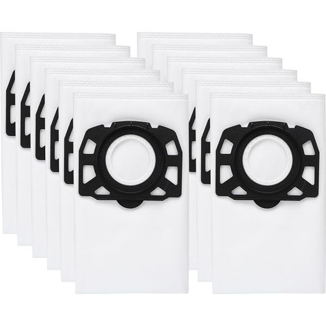 12er-Pack Staubsaugerbeutel, kompatibel mit Kärcher Staubsaugerbeuteln WD2 Plus, Kärcher WD 3, WD 3 Akku, KWD 1, KWD 2, KWD 3, MV 3, SE4001, SE4002, Universal-Staubsaugerbeutel