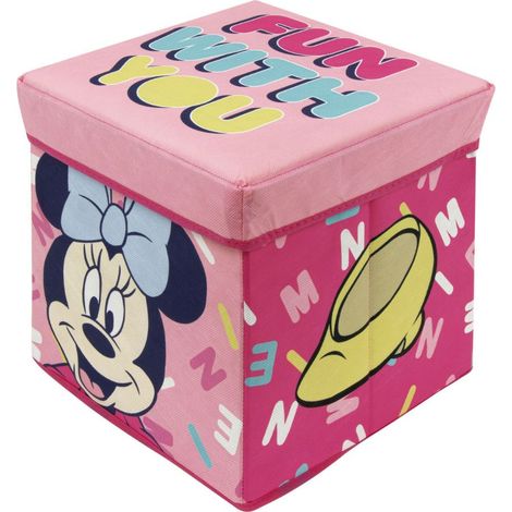 Minnie Pouf Seduta e Contenitore Portagiochi 30x30x30cm (1/2)