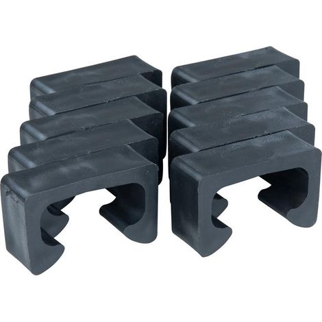 10 Clips de meubles de jardin en plastique noir (1/5)