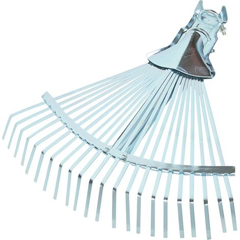 Balai avec 22 dents en acier pour feuilles (1/3)