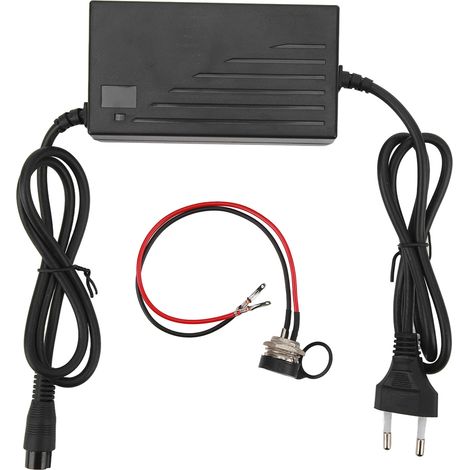 Chargeur universel 29,4V 1,6A pour batterie vélo électrique et scooter, avec connecteur aviation et entrée 100-240V EU. (1/5)