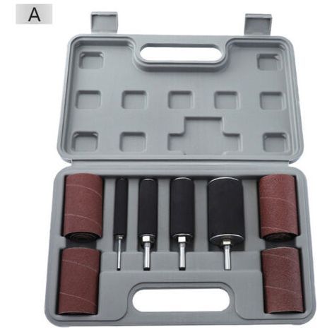 Sanding Drum, Drum Sander Kit Sanding Drum Sander Tool Kit Spindle Sanding Tool Set 20pcs Sleeves with Drill Case (1/5)