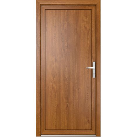 Meeth – Porte de service PVC 90cm x 205cm – Ouverture tirant droit – Isolation thermique double vitrage – Sécurité 5 points (1/4)