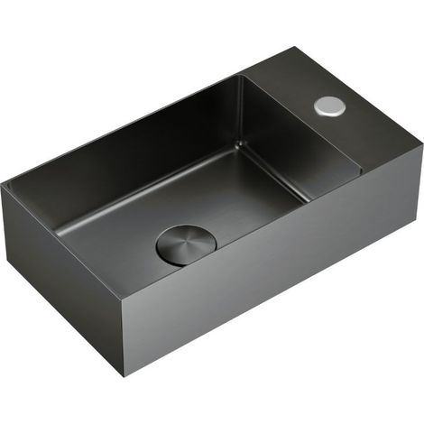Swiss Aqua Technologies Aurum Stazione di lavaggio a mano in acciaio inox 304, 40x22x11cm, metallo spazzolato PVD (SATAUR4022BGM (1/2)