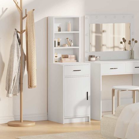 Highboard mit Schubladen Weiß 40 x 40,5 x 135 cm Holzwerkstoff