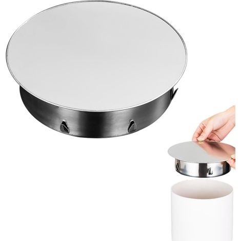 Chapeau de cheminée en acier inoxydable, bouchon de cheminée, bouchon de poêle, chapeau de cheminée de 150 mm, bouchon de cheminée perforé, chapeau mural argenté (1/5)
