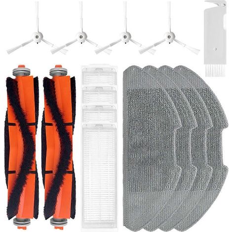 Accessoires et pièces détachées pour aspirateur robot-laveuse Mi Robot Vacuum-Mop 2 Pro MJST1SHW / 2 Lite MJSTL : brosse latérale principale, filtre HEPA, lingette de nettoyage. (1/5)