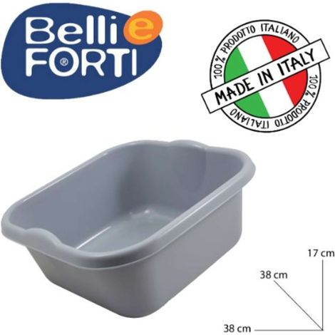 Bacinella secchio acqua bucato quadrata 14 litri belli&forti Vari Colori