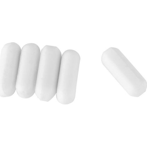 Lot de 5 agitateurs magnétiques en PTFE blanc de type C pour laboratoire. (1/4)
