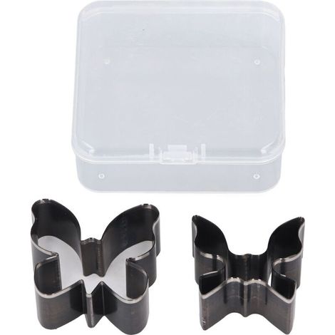 Les moules de découpe du cuir, notamment les moules en forme de papillon, offrent une découpe précise et sont adaptés au traitement du cuir, garantissant confort et efficacité. (1/5)