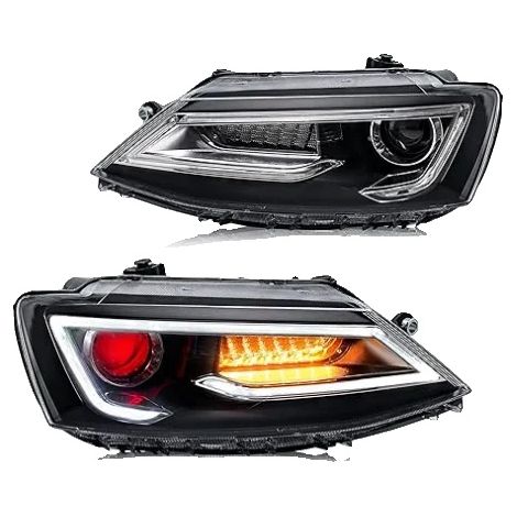 Faro LED, compatible con Jetta Sagita, doble haz, visibilidad mejorada, estilo ojo de demonio. (1/2)