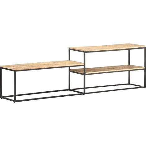 vidaXL Meuble TV 180x30x50 cm Bois de manguier brut (1/5)