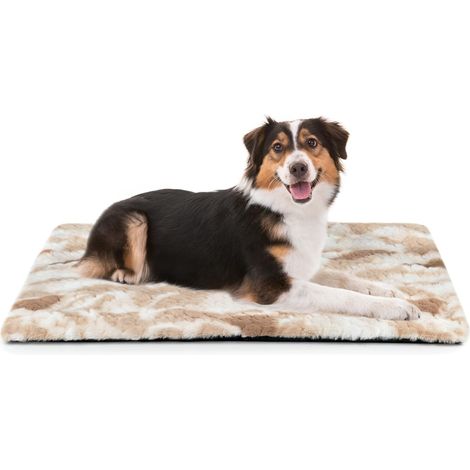 Tapis Auto-Chauffant en Peluche, 75 x 50 cm, sans Électricité, Marron Couche Thermique Silencieuse, Base Antidérapante, Lavable en Machine, pour Chatons & Petits Chiens, Intérieur & Extérieur (1/5)