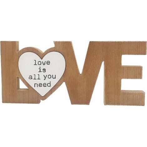 Ornement en Bois Alphabet Amour pour Décoration Maison, Bureau, Fête et Artisanat (1/4)