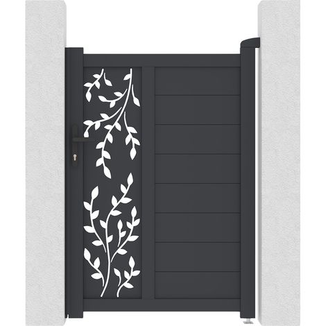 Tor 1m FOLYA H.140cm graues Aluminium