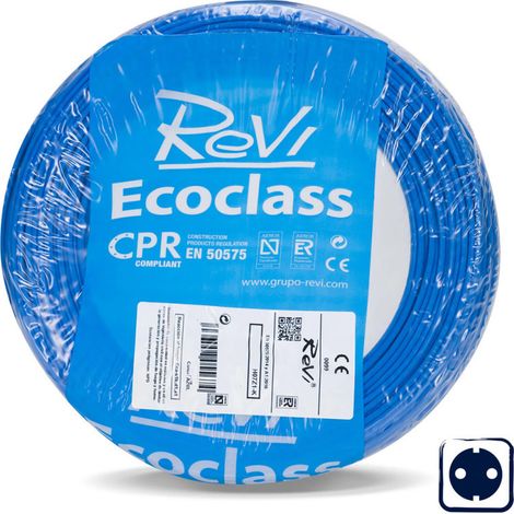 Halogenfreies Elektrokabel 2,5 mm² Blau 200 m PVC-Draht H07Z1-K Elektrokabel (1/5)